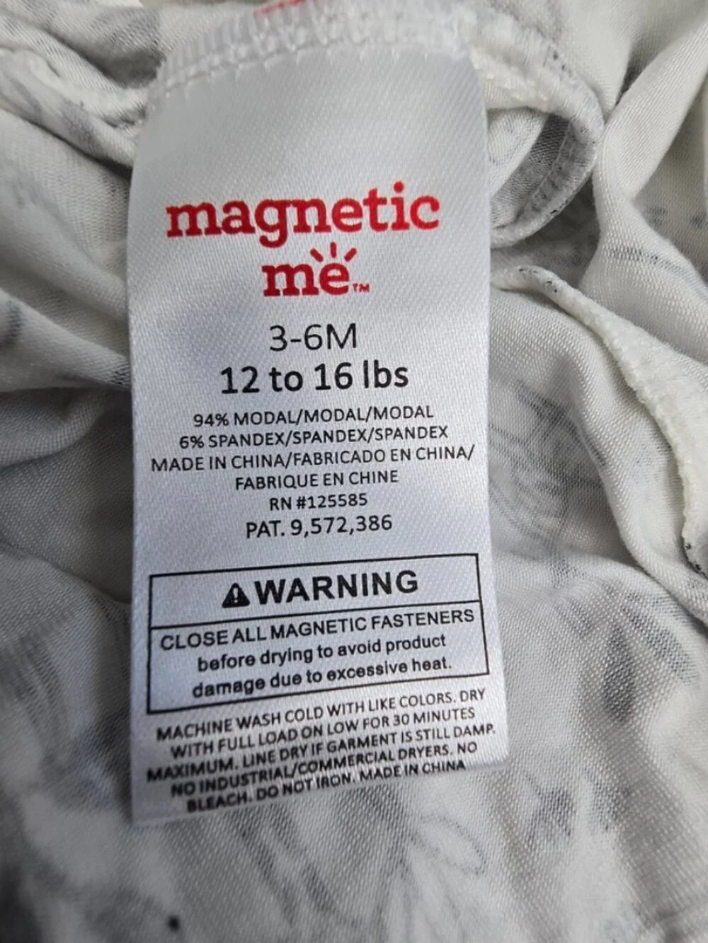 Magnetic Me Animal Safari Modal Magnetic Footie Baby Sleeper Pajamas 3-6 mo NEW